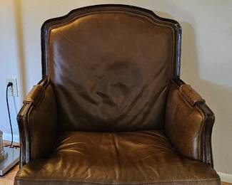 leather wingback chair