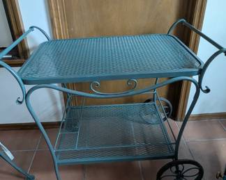 Rare Vintage Woodard "Ribcage" Drink Cart