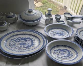 Full Set of Tienshan "Rice grain" Porcelain Dinnerware Set