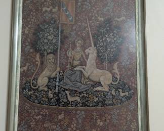 Framed Tapestry Lady and the Unicorn