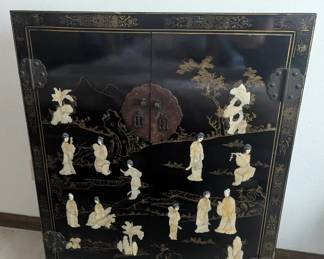 Chinese Lacquer and Mother of Pearl Dresser
