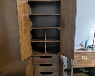 2 Tall Henredon Armoire Cabinets