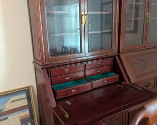 2 Beautiful Asian Rosewood Secretary Desks
