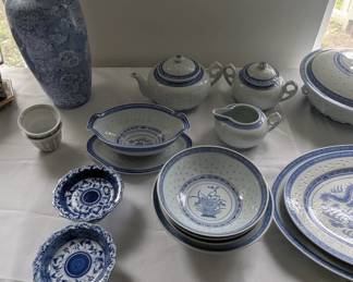 Full Set of Tienshan "Rice grain" Porcelain Dinnerware Set