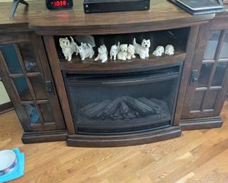 Faux fireplace/TV stand