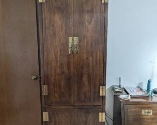 2 Tall Henredon Armoire Cabinets