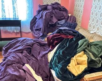 Huge bundles of Velvet Cloth - Antique Sofa