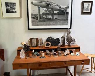 Peter Lovig Nielsen Danish teak flip-top partners' desk, ca 1960