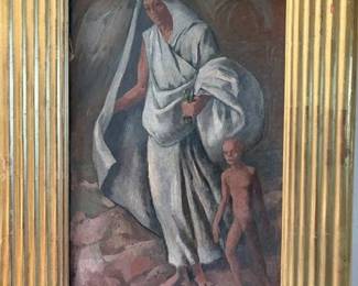 Unsigned oil on board