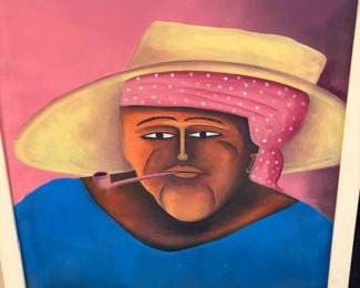 Hughes Domond (Haiti, 20th C) untitled 1977 oil on canvas