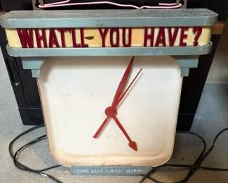 Pabst Blue Ribbon advertising clock, ca 1940, untested