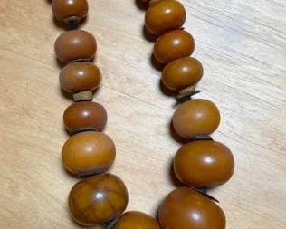 Huge amber bead necklace (Moroccan?)