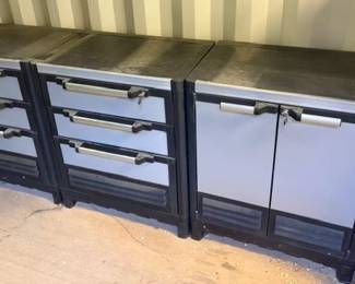 Garage storage cabinets (these are located in the storage trailer, please ask us to see them