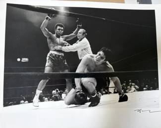 Neil Liefer 'Muhammed Ali vs Oscar Bonavena: Ali Standing Over Bonavena', 11 x 14 signed, unframed