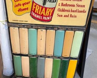 Vintage Black Friar paint display