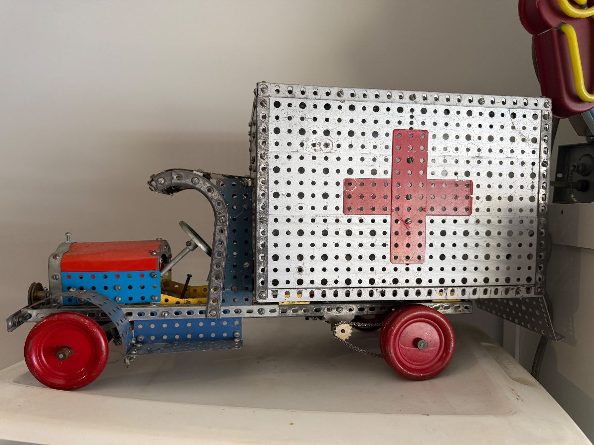 Large Vintage erector set ambulance