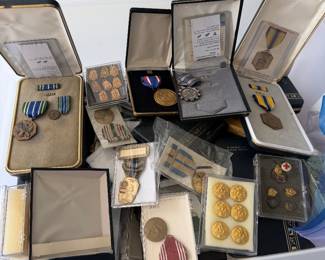Vintage military metals