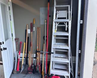 Ladders and yard tools