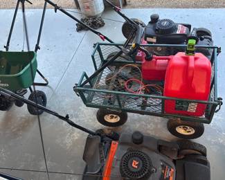 Push lawn mowers and other outdoor equipment