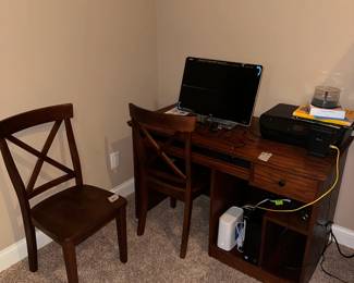 Desks, chairs