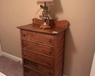 Tall Dresser and lamp