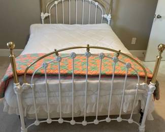 White and Enamel Full Size Bed Frame