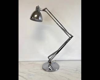 Lot 7283 Vintage MCM LUXO Articulated Chrome Task Desk Lamp Jac Jacobsen
