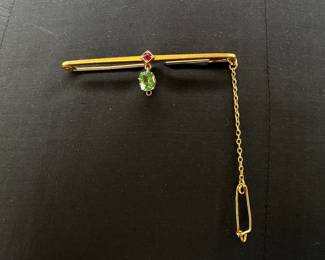 Lot 7624 Vintage 14K Gold Bar Pin Jewelry