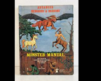 Lot 7548 Vintage 1978 TSR Games DD DnD Advanced Dungeons Dragons Monster Manual Book