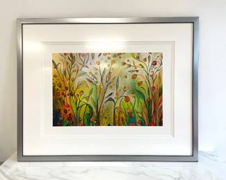 Lot 7093 Jennifer Looper Floral Bird Art Print