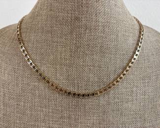 Lot 7234 RCI 14K Gold TwoTone Chain Link Necklace Jewelry