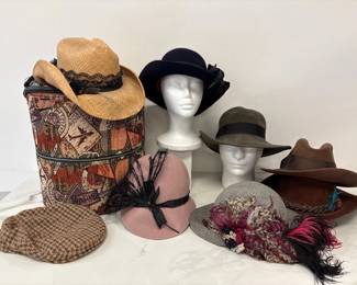 Lot 7376 Vintage Hat Collection Hat Box