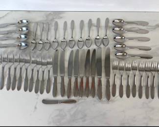 Lot 7271 Georg Jensen Denmark Stainless Steel Flatware