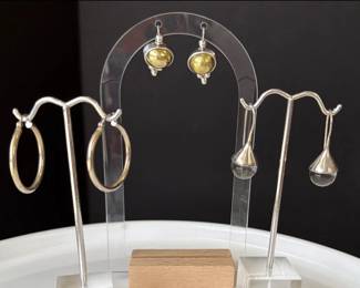 Lot 7439 Sterling Silver Earrings Jewelry