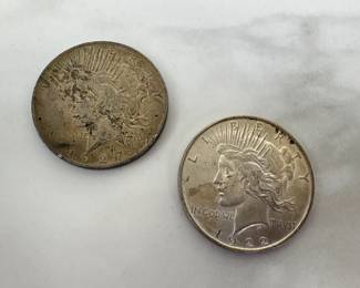 Lot 7133 US Coins 1922 1927 United States Peace Silver Dollars