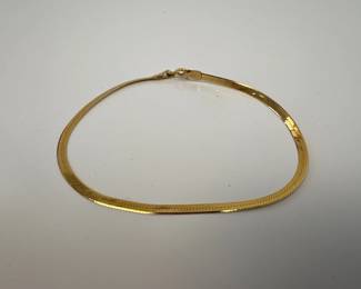 Lot 7470 14K Gold Italian Serpentine Bracelet Jewelry