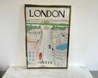 Lot 7040 Saul Steinberg Piccadilly London Art Print Poster