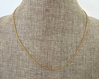 Lot 7469 14K Gold Italian Rope Chain Necklace