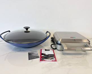 Lot 7461 Breville Mini Pie Maker Le Creuset Wok