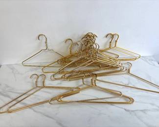 Lot 7278 DODCO Inc Gold Chrome Tone Metal Garment Hangers Milwaukee Wire Co