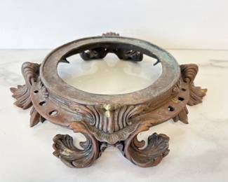 Lot 7365 Vintage Bronze Vase or Planter Riser Stand