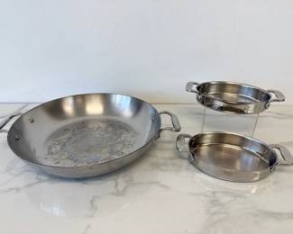 Lot 7430 All Clad Stainless Steel Oval Gratins Saute Pan