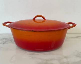 Lot 7265 Vintage Descoware Belgium Enameled Cast Iron Dutch Oven