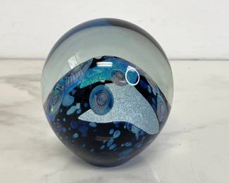 Lot 7528 Robert Eickholt Signed Art Glass Paperweight