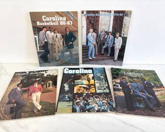 Lot 7579 Vintage UNC Tarheels 1970s 80s Carolina Basketball Team Magazines