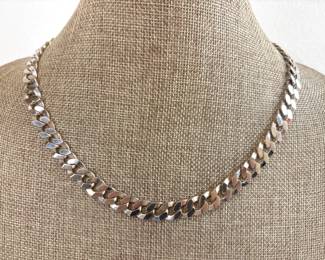 Lot 7232 Sterling Silver Curb Link Chain Necklace Jewelry