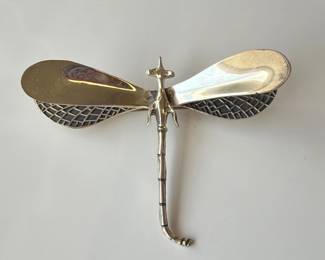 Lot 7436 Sterling Silver Dragonfly Brooch Jewelry