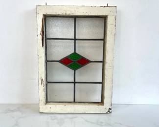 Lot 7203 Antique Stained Glass Window Architectural Salvage