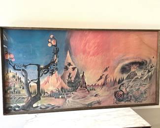 Lot 7568 Vintage Lord of the Ring LOTR Book Cover Illustration Poster Art by Barbara Remington