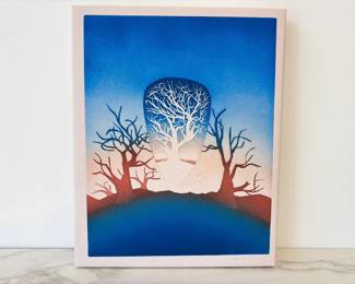 Lot 7459 JeanMichel Folon Abre de Vie Canvas Reproduction Art